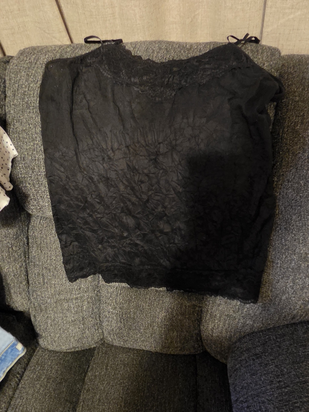 Maurices Black Lace-Trim Camisole Tank